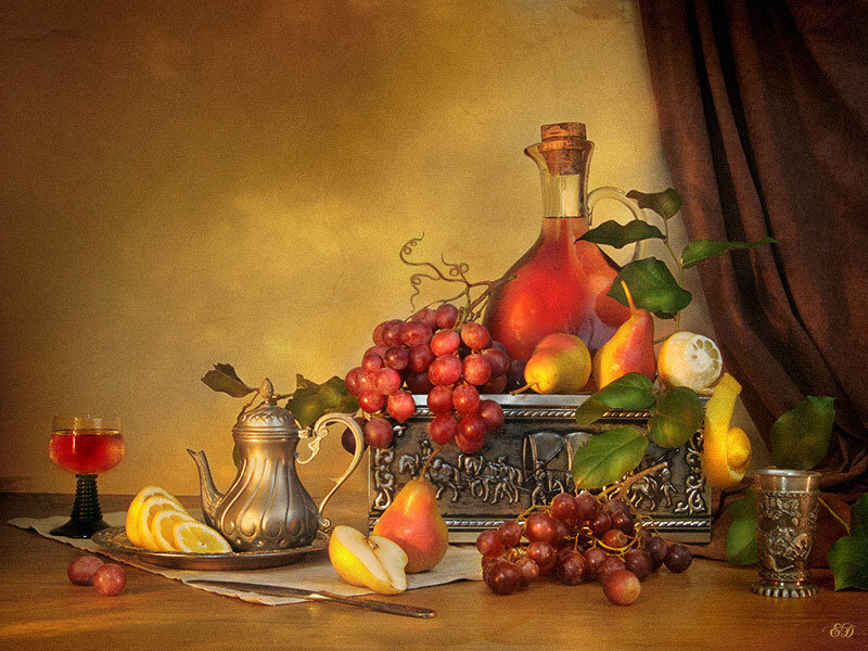 Still Life with Fruit and Decanter