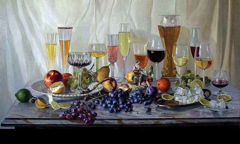 Still Life with Fruit and Drinks