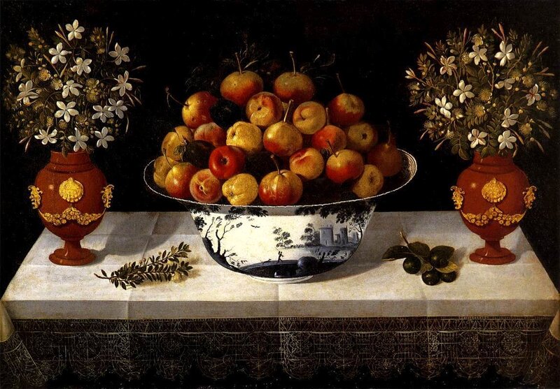 Still life with fruit and flowers