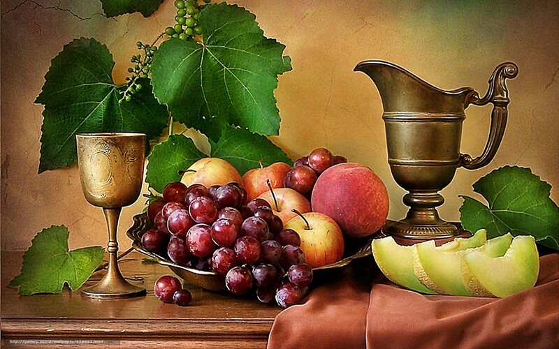 Still life with fruit and goblet