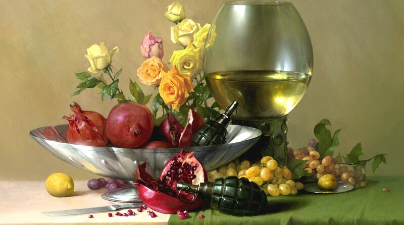 Still Life with Fruit and Grenades