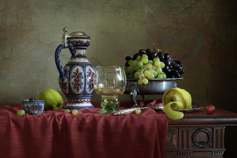 Still Life with Fruit and Jug — Red