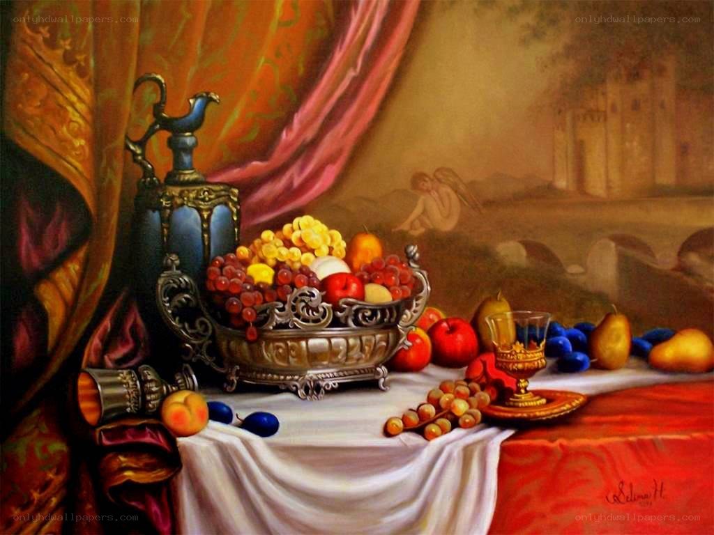 Still life with fruit and pitcher