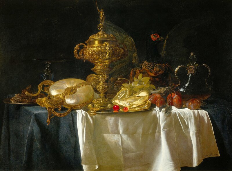 Still Life with Fruit and Silver — Black