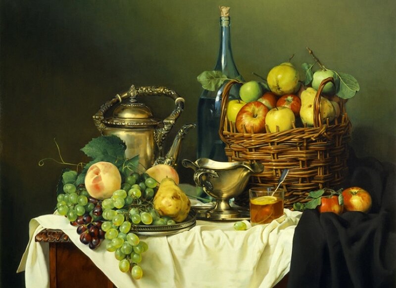 Still Life with Fruit and Silver — Green