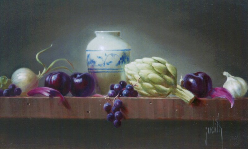 Still Life with Fruit and Vegetables — Purple