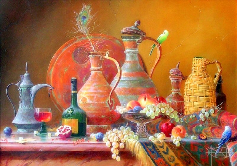 Still Life with Fruit and Vessels