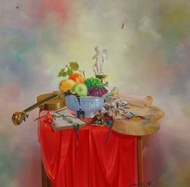 Still Life with Fruit and Violin