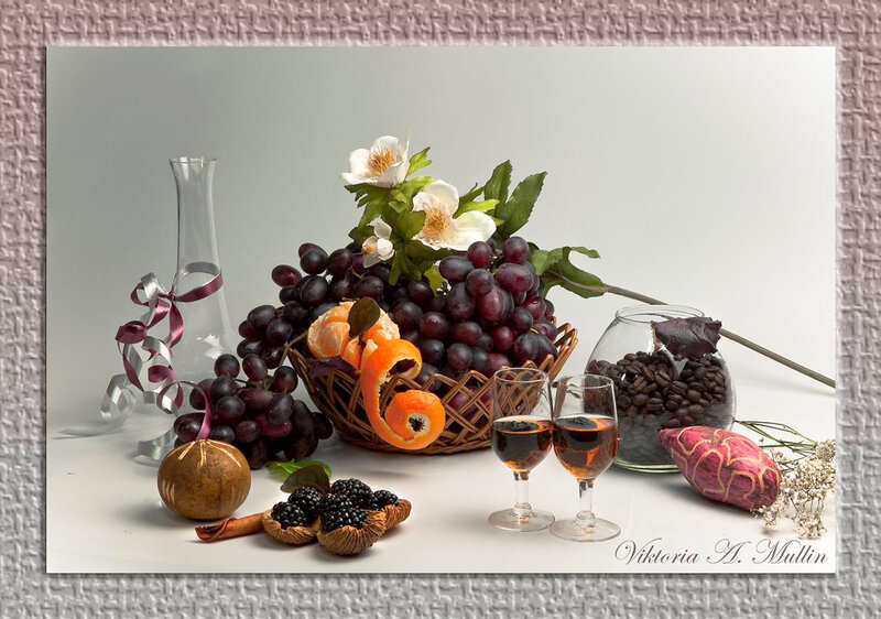 Still Life with Fruit and Wine — White