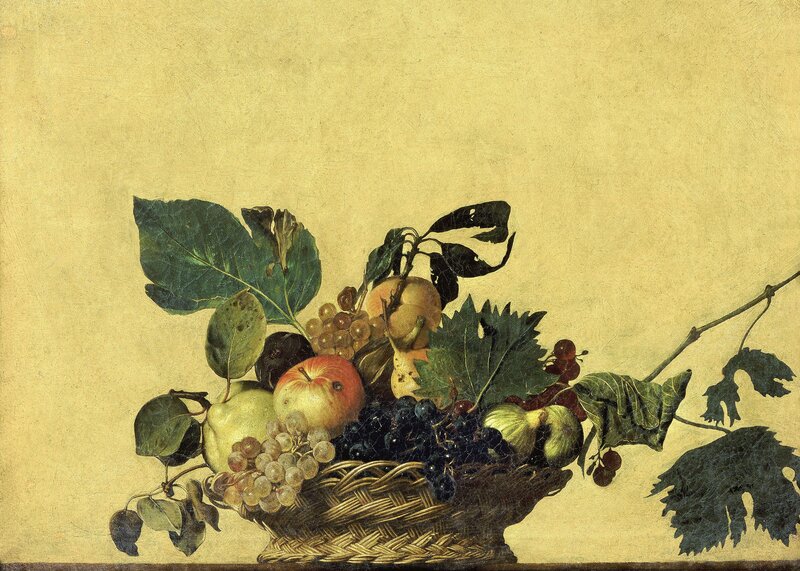 Still life with fruit basket