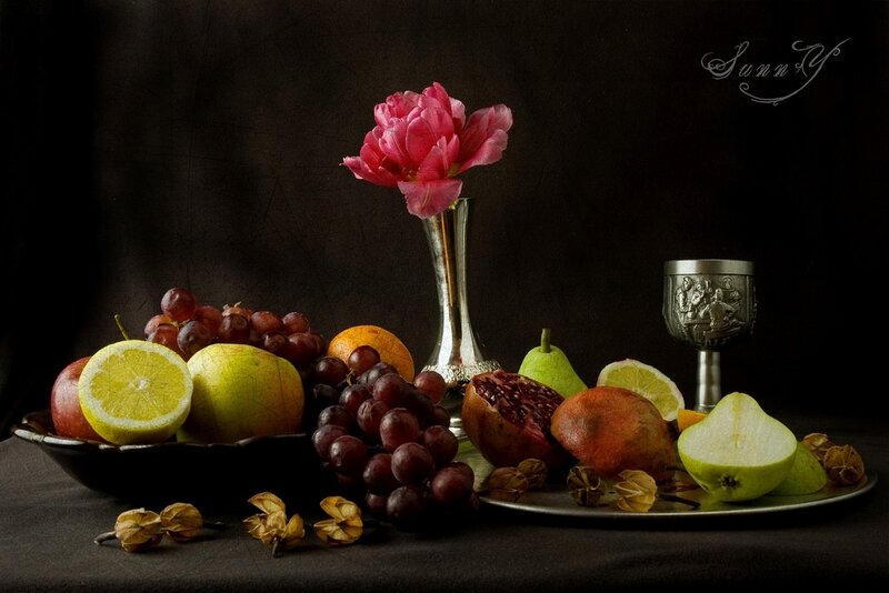 Still Life with Fruit — Black