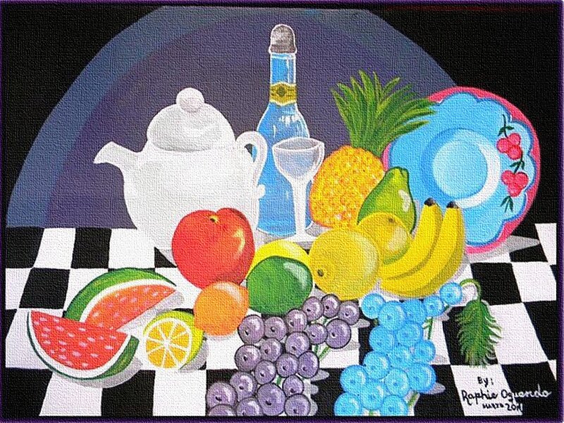 Still Life with Fruit — Black, Vibrant