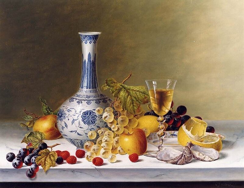 Still Life with Fruit — Blue, Calm