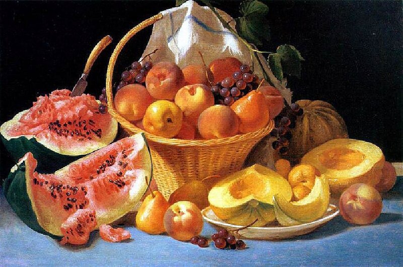 Still Life with Fruit — Blue, Dramatic