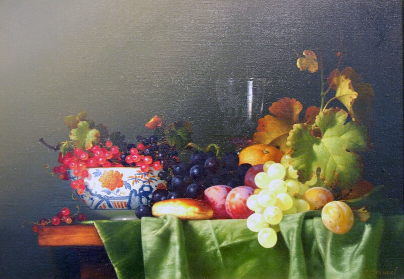 Still Life with Fruit — Green, Serene