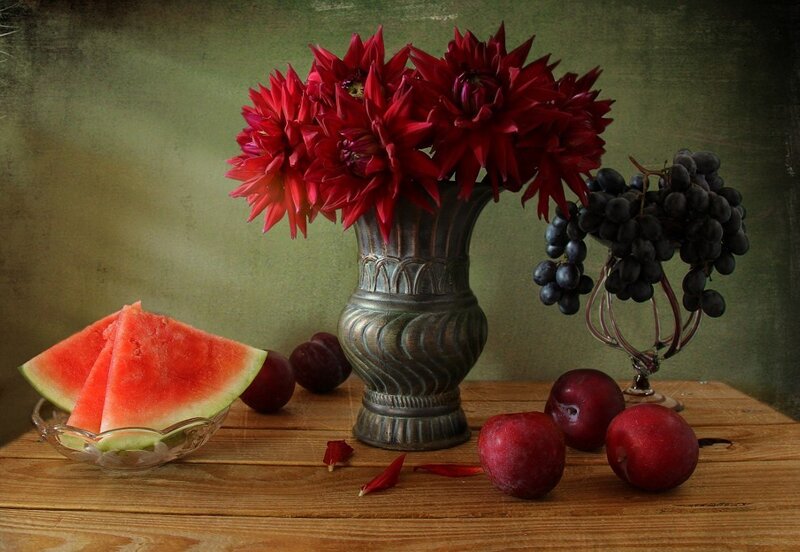 Still Life with Fruit — Red, Calm