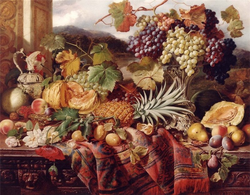 Still Life with Fruit — Red, Dramatic