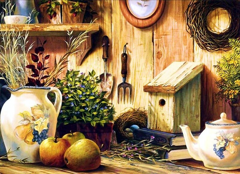 Still Life with Garden Tools