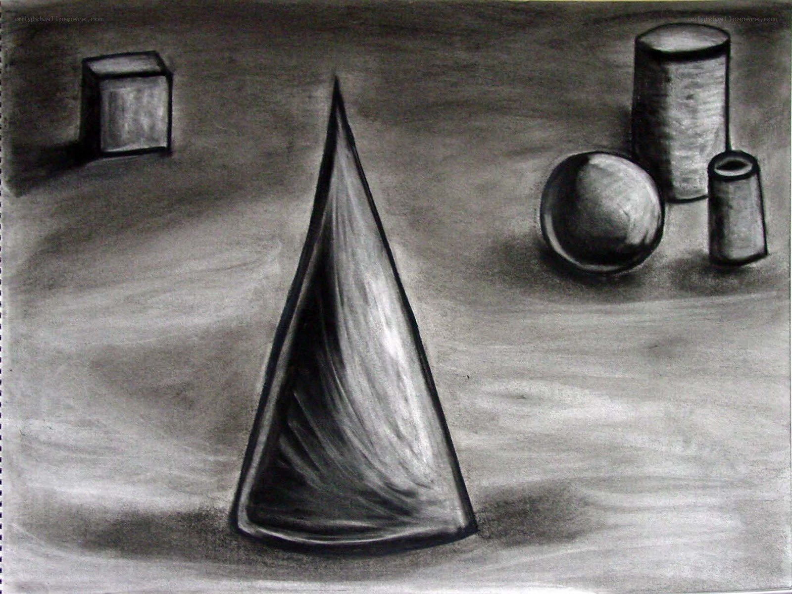 Still life with geometric shapes