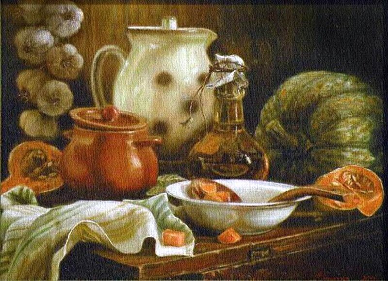 Still Life with Kitchen Items — Brown, Calm