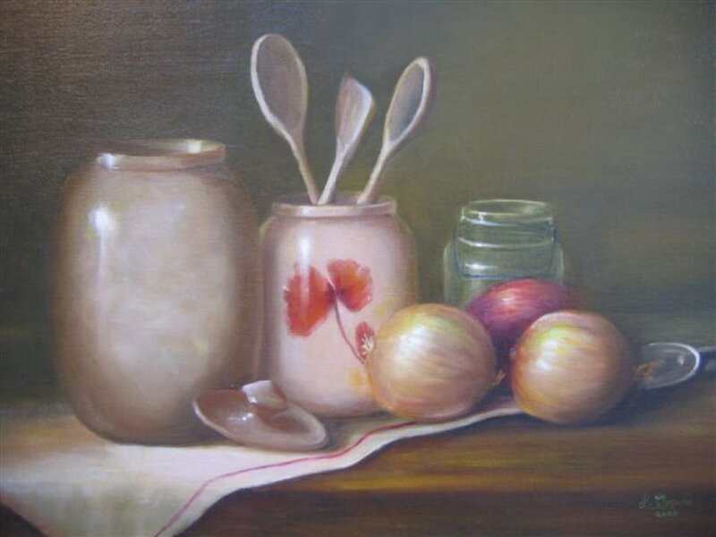 Still Life with Kitchen Items — Brown