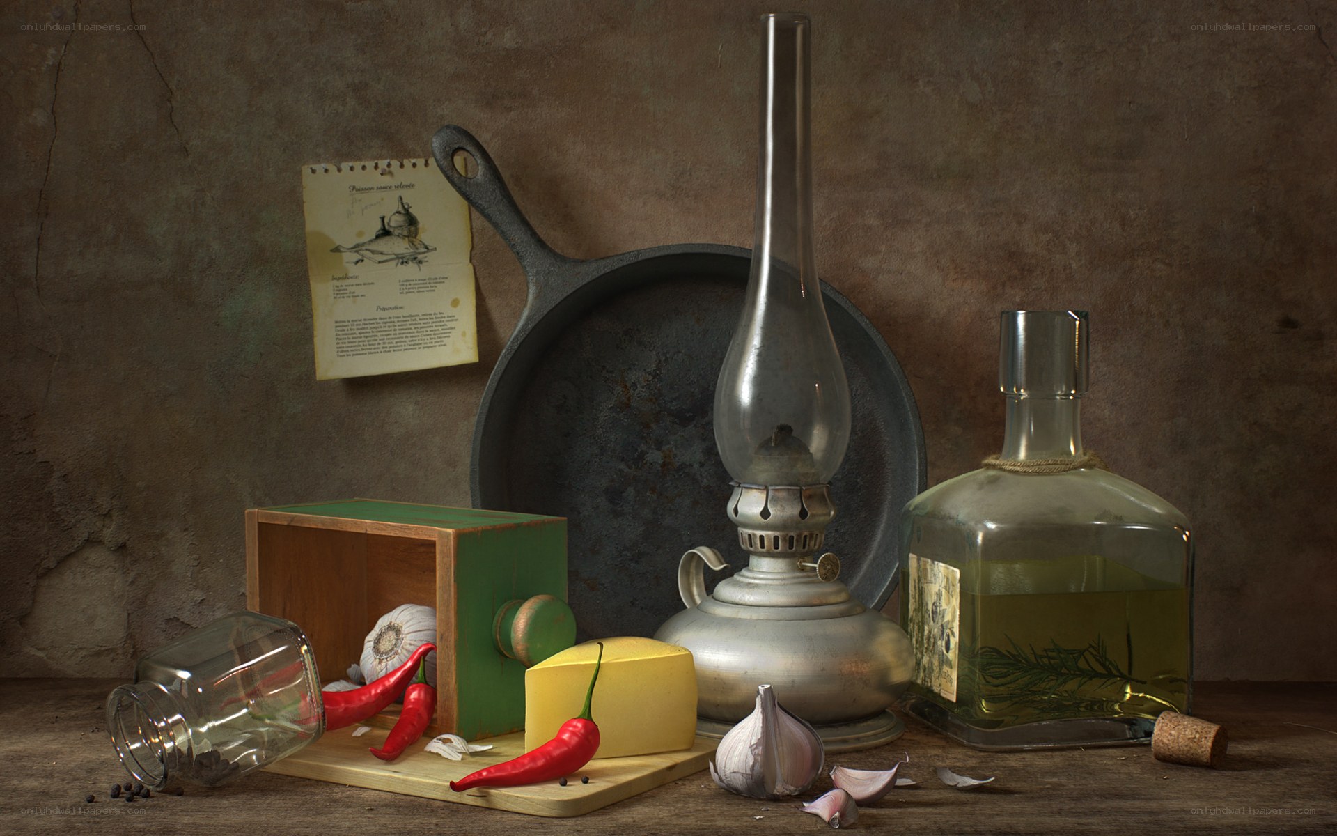 Still life with kitchen items