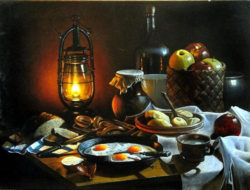 Still Life with Lantern
