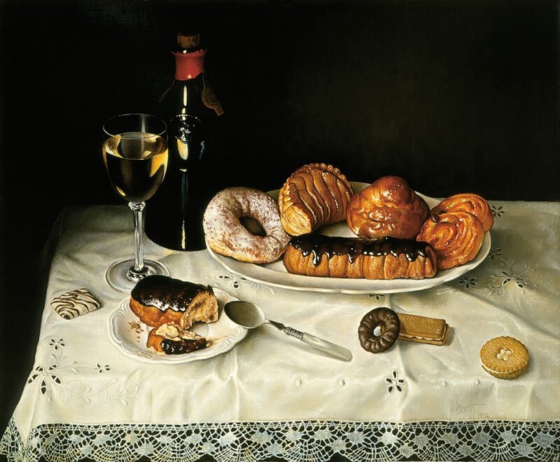 Still Life with Pastries — White