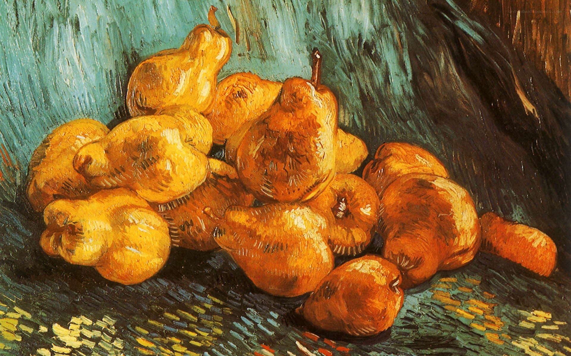 Still life with pears
