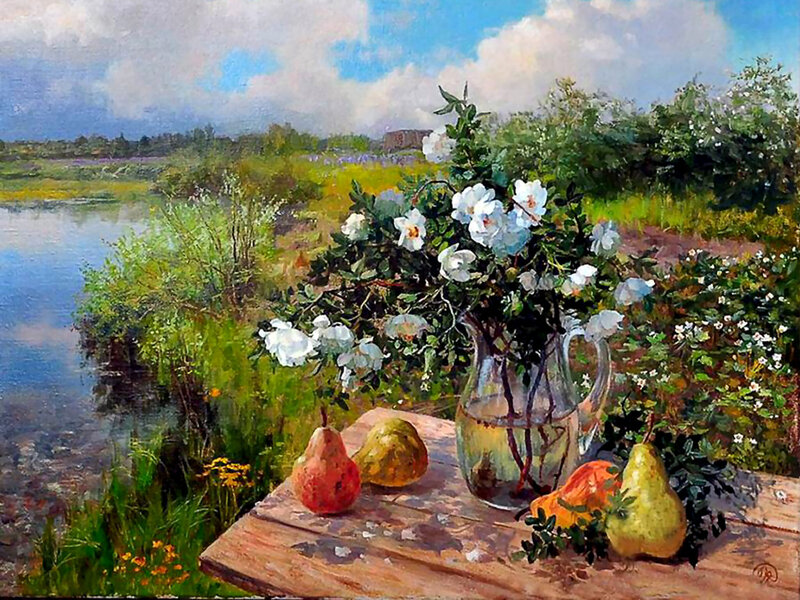 Still Life with Pears — Green