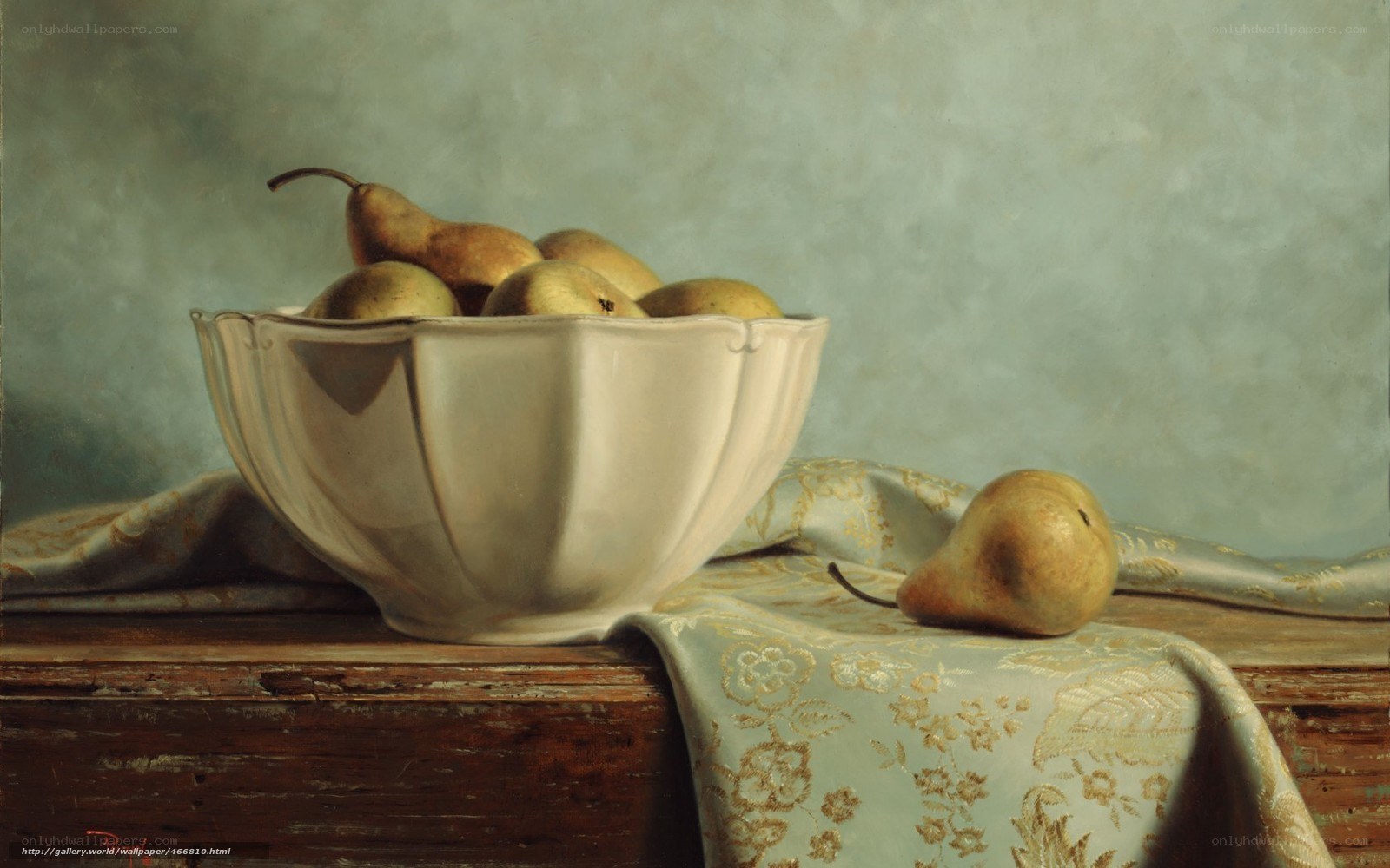 Still life with pears