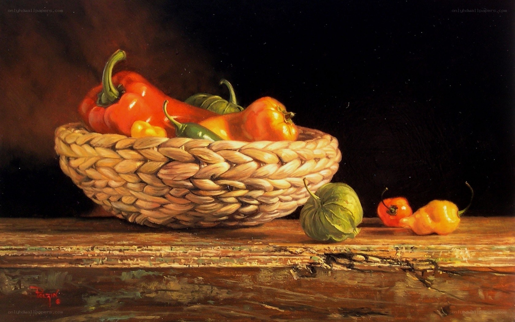 Still life with peppers