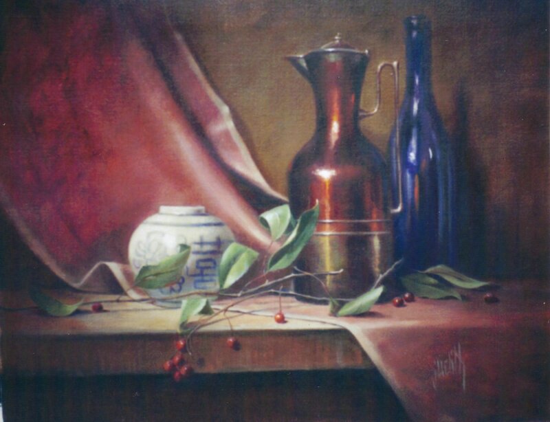 Still Life with Pitcher and Berries