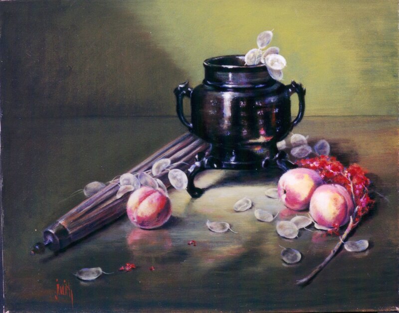 Still Life with Pot and Fruit