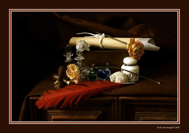 Still Life with Quill and Scrolls