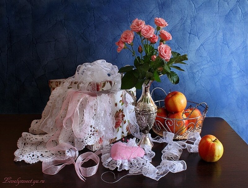 Still Life with Roses and Apples
