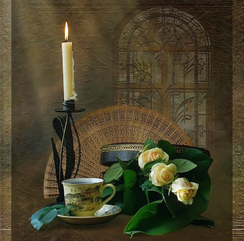 Still Life with Roses — Brown