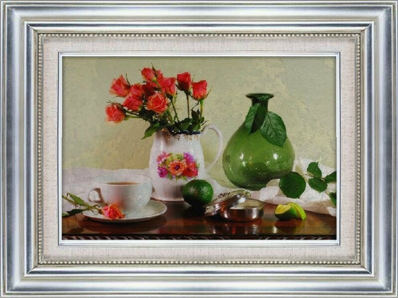 Still Life with Roses — White
