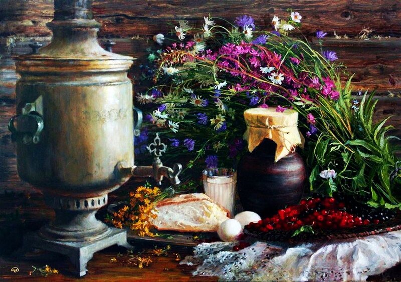 Still Life with Samovar — Brown