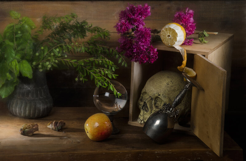 Still Life with Skull — Brown