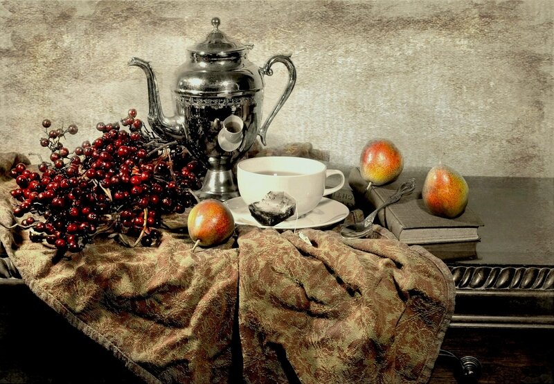 Still Life with Tea Set — Brown