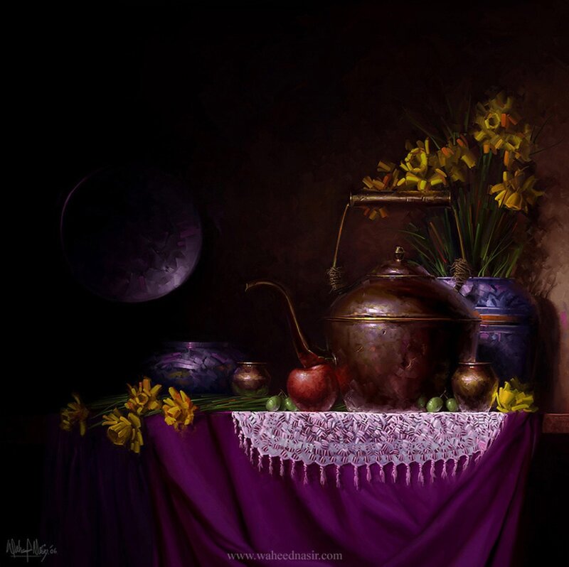 Still Life with Teapot — Purple