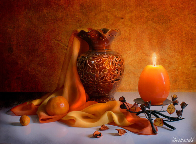 Still Life with Vase and Candle