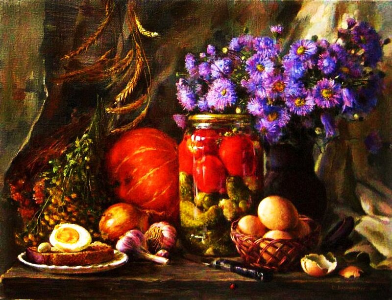 Still Life with Vegetables — Purple