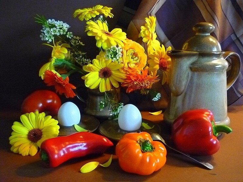 Still Life with Vegetables — Yellow, Calm