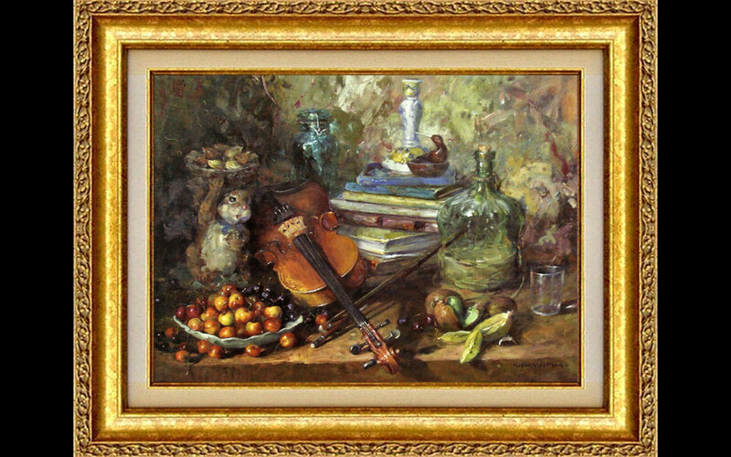 Still Life with Violin — Brown, Calm