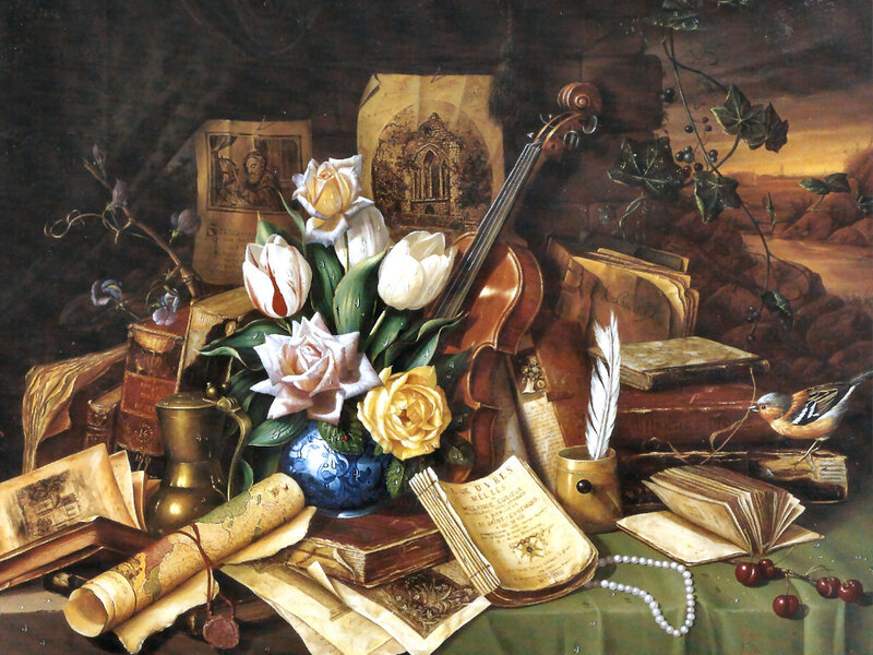 Still Life with Violin — Green