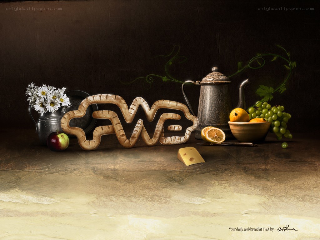Still life with web bread