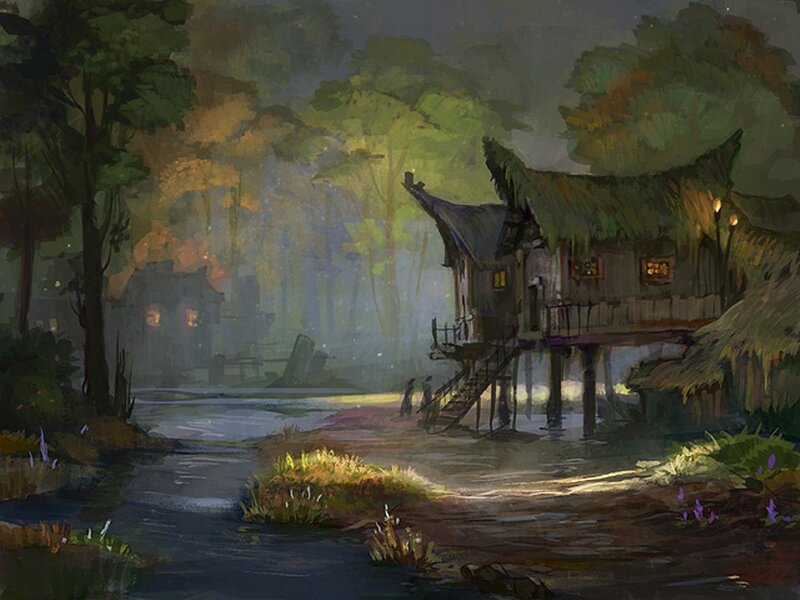 Stilt House in Forest