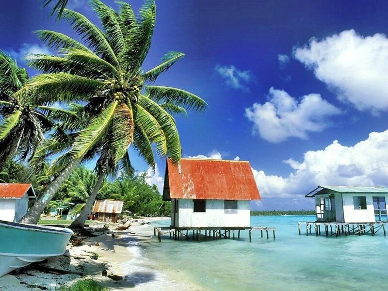 Stilt Houses on Beach